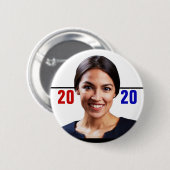 アレキサンドリアOcasio-Cortez 2020年 缶バッジ (正面&裏面)