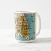 アレキサンドリアVAおよび隣都市の地図 コーヒーマグカップ (正面右)