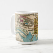 アレキサンドリアVAおよび隣都市の地図 コーヒーマグカップ (正面左)