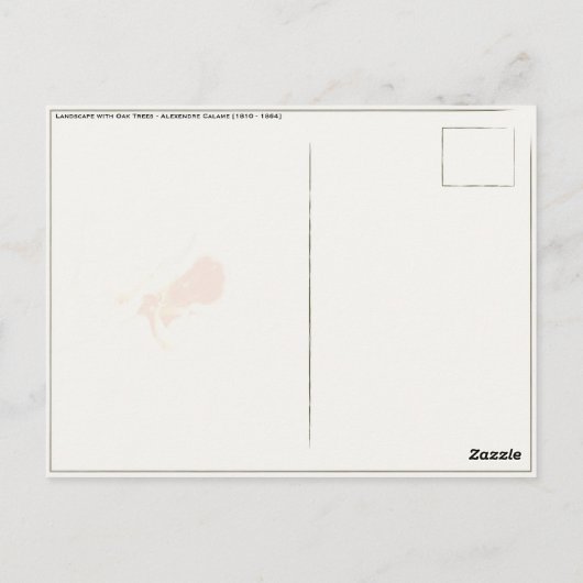 アレキサンドレカーメ付き絵画はがき ポストカード (裏面)