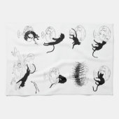 アレキサンドレ・スティインレンの猫と金魚 キッチンタオル (横)