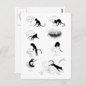 アレキサンドレ・スティインレンの猫と金魚 ポストカード (正面/裏面)