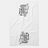 アレクサおもしろい調理師ディナー キッチンタオル (縦)