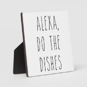 アレクサは料理を作る |キッチンファームハウスサイン フォトプラーク (正面)