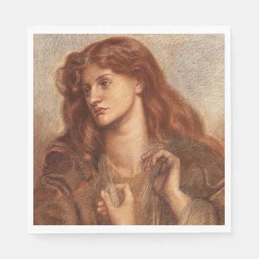 アレクサエレガントウィディング（赤毛の若い女性） スタンダードランチョンナプキン (正面)