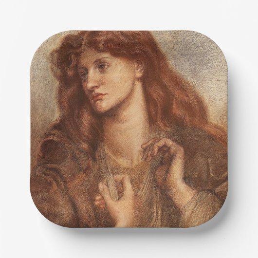 アレクサエレガントウィディング(赤毛の若い女性) ペーパープレート (正面)