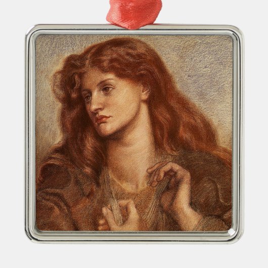 アレクサエレガントウィディング（赤毛の若い女性） メタルオーナメント (正面)