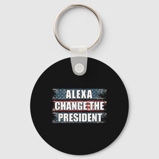 アレクサトランプ大統領を変おもしろいえる キーホルダー (正面)