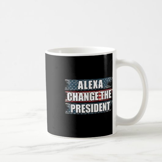 アレクサトランプ大統領を変おもしろいえる コーヒーマグカップ (右)