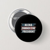 アレクサトランプ大統領を変おもしろいえる 缶バッジ (正面&裏面)