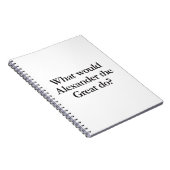 アレクサンダーが何をするか素晴らし。 ノートブック (右側)