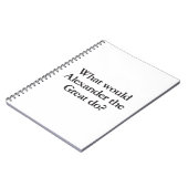 アレクサンダーが何をするか素晴らし。 ノートブック (左側)