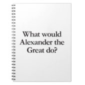 アレクサンダーが何をするか素晴らし。 ノートブック (正面)