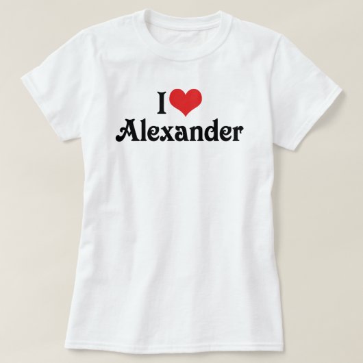 アレクサンダーが大好き Tシャツ (デザイン正面)