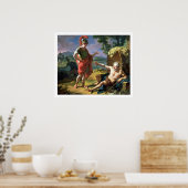 アレクサンダーとディオゲネス, 1818 (キャンバス上の油) ポスター (キッチン)