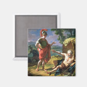 アレクサンダーとディオゲネス, 1818 (キャンバス上の油) マグネット (正面/裏面)