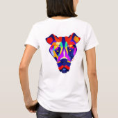 アレクサンダーの犬 女性用 白Tシャツ 裏 Tシャツ (裏面)