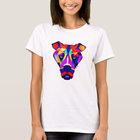 アレクサンダーの犬 女性用 白Tシャツ Tシャツ (正面)