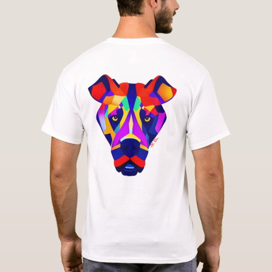 アレクサンダーの犬　白のＴシャツ　裏 Tシャツ (裏面)
