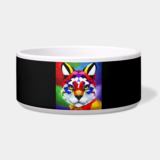 アレクサンダーの猫 黒 大きい ペットボウル (正面)