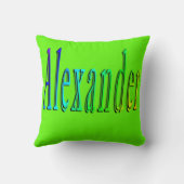 アレクサンダーカラフルダーの名前のロゴ クッション (裏面)