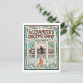 アレクサンダーズラグタイムバンドヴィンテージソングブックカバー ポストカード (スタンド正面)