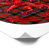 アレクサンダータータンチェックスコティッシュプレイドライオンラパント ポスター (角)