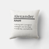 アレクサンダーパーソナライズされたダーの定義 クッション (裏面)