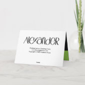 アレクサンダーホワイト誕生日カード カード (裏面)