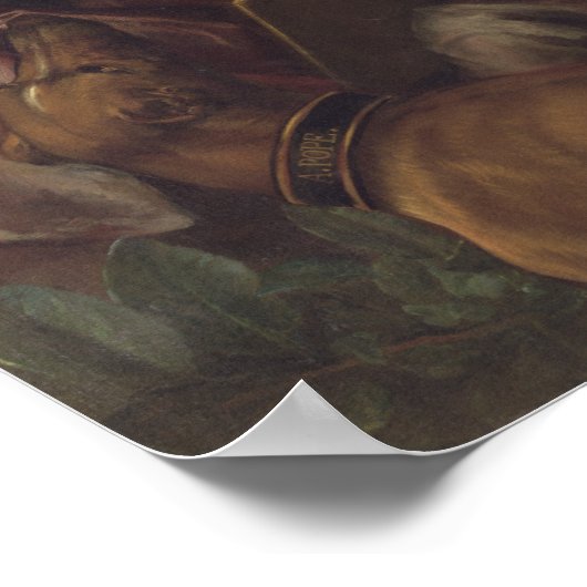 アレクサンダー教皇とその犬、バウンス、c.1718 ポスター (角)