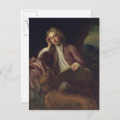 アレクサンダー教皇とその犬、バウンス、c.1718 ポストカード (正面/裏面)