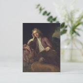 アレクサンダー教皇とその犬、バウンス、c.1718 ポストカード (スタンド正面)