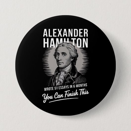 アレクサンダー書ハミルトン51エッセイ6ヶ月 缶バッジ (正面)