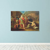 アレクサンダー素晴らしダーはコリントでディオゲネスを訪れる キャンバスプリント (インサイチュ (ウッドフロア))