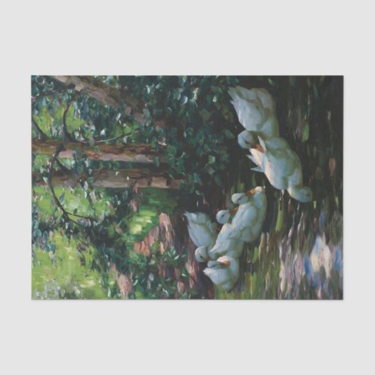 アレクサンダー・ケスター作の『水辺の六羽のアヒル』 薄葉紙 (正面)