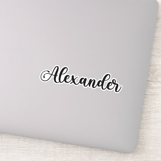 アレクサンダー ネーム - 手書きカリグラフィー シール (詳細)