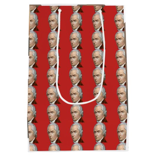 アレクサンダー・ハミルトンのギフトバッグ ミディアムペーパーバッグ (裏面)