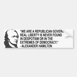 アレクサンダー・ハミルトンの引用文のバンパーステッカー バンパーステッカー