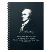 アレクサンダー・ハミルトンの引用文。 成功、天才 ノートブック (正面)
