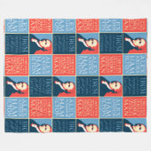 アレクサンダー・ハミルトンの引用語句 フリースブランケット (正面(横))