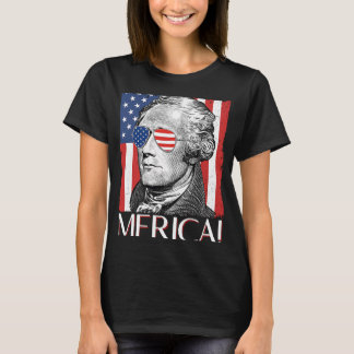 アレクサンダー・ハミルトン「アメリカ合衆国アメリカ国旗4 Tシャツ