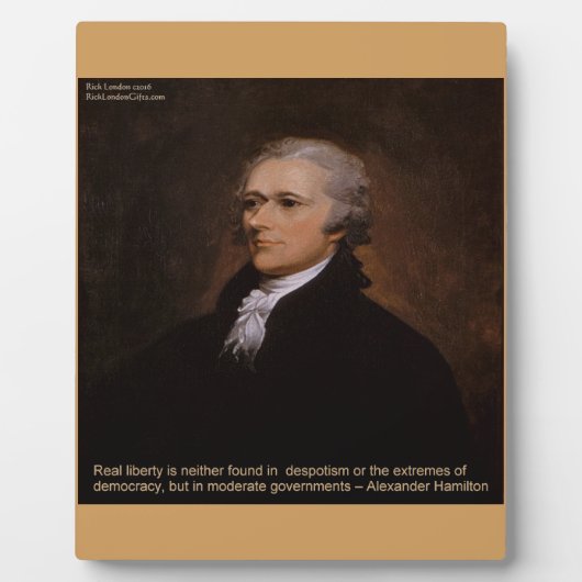 アレクサンダー・ハミルトン・ギフト フォトプラーク (正面)