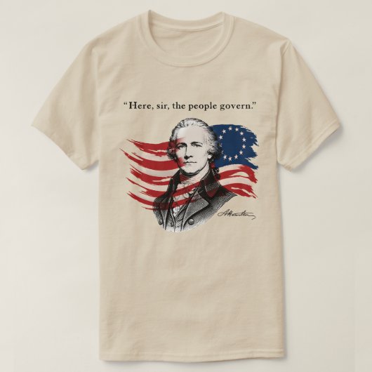 アレクサンダー・ハミルトン Tシャツ (デザイン正面)