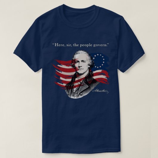 アレクサンダー・ハミルトン Tシャツ (デザイン正面)