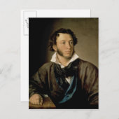 アレクサンダー・プシュキンポートレート ポストカード (正面/裏面)