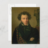 アレクサンダー・プシュキンポートレート, 1827 ポストカード (正面/裏面)