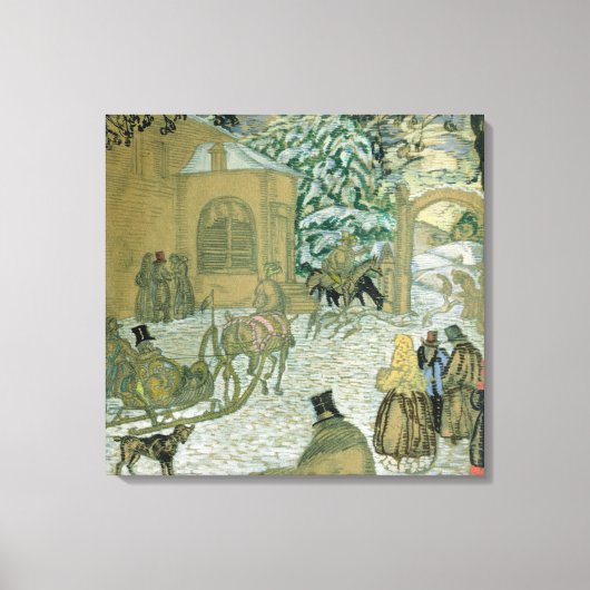 アレクサンダー・プシュキン『ドゥブロフスキー』の挿絵 キャンバスプリント (正面)