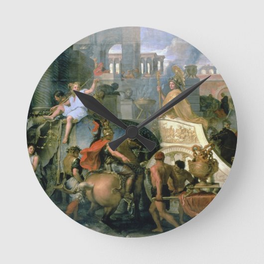 アレクサンデルの勝利またはアレクサオの入り口 ラウンド壁時計 (正面)