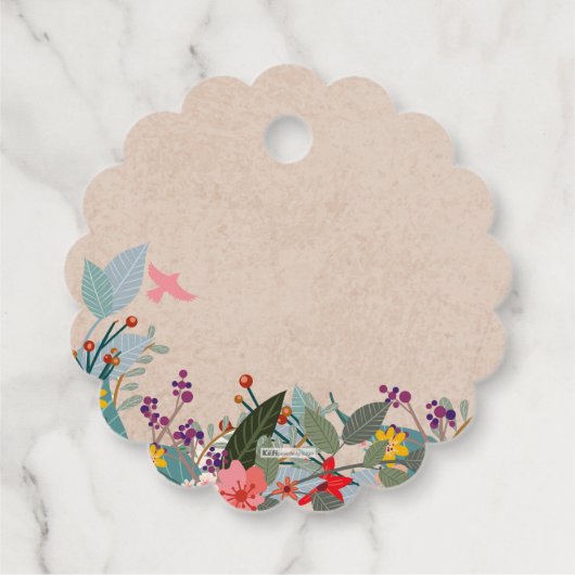 アレクサンドラスカロップメッセージカード フェイバータグ (裏面)