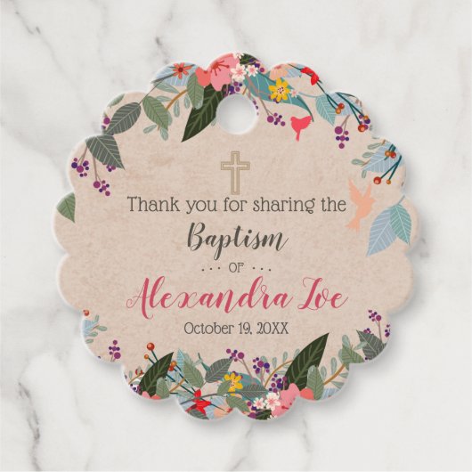 アレクサンドラスカロップメッセージカード フェイバータグ (正面)